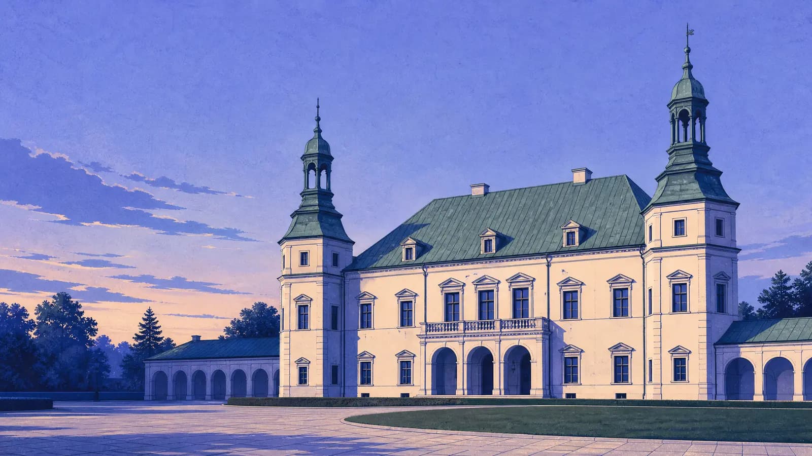 Ilustracja: Pałac Biskupów Krakowskich, Kielce