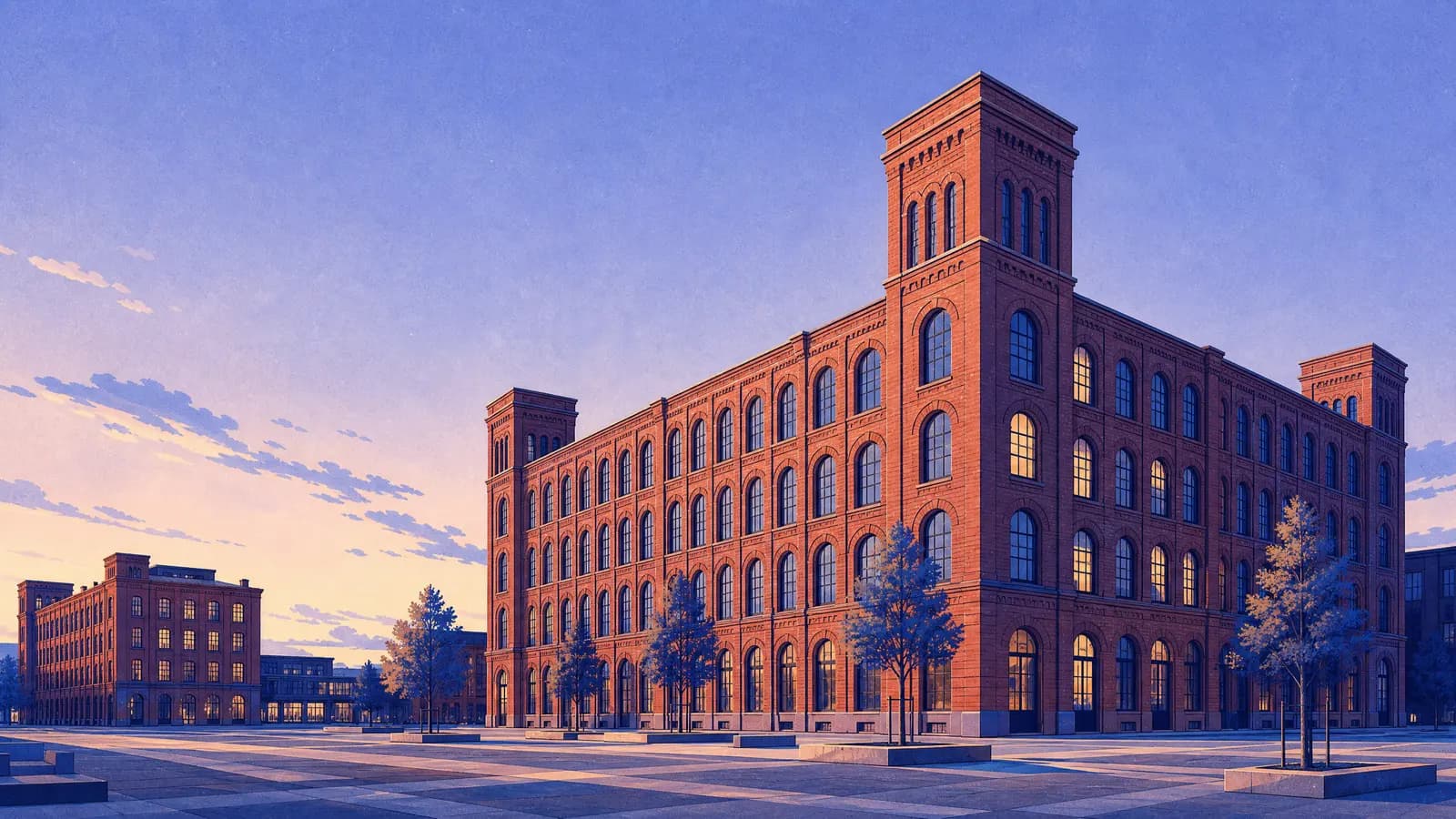 Ilustracja: Manufaktura, dawna fabryka Izraela Poznańskiego, Łódź
