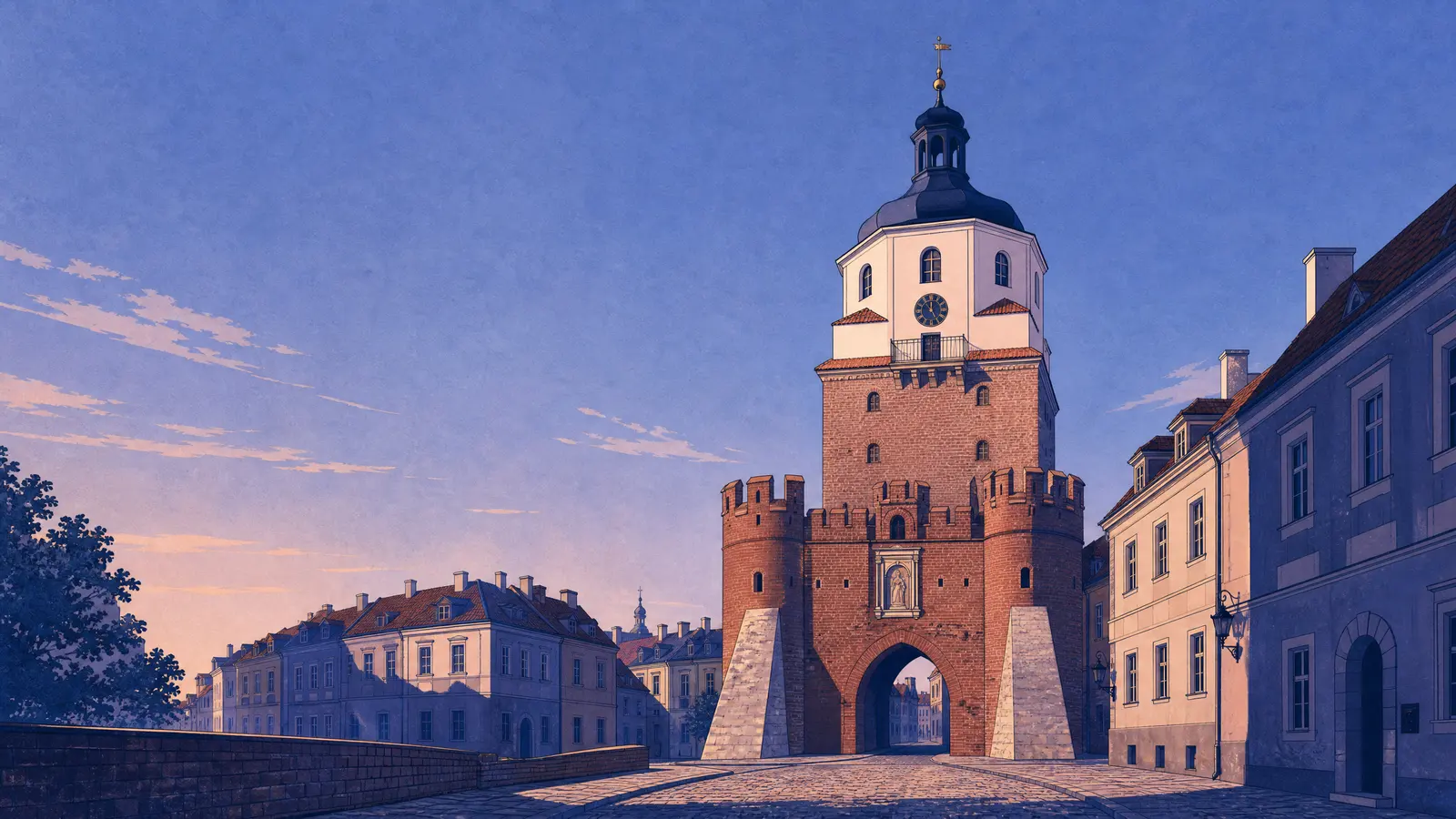 Ilustracja: Brama Krakowska, Lublin