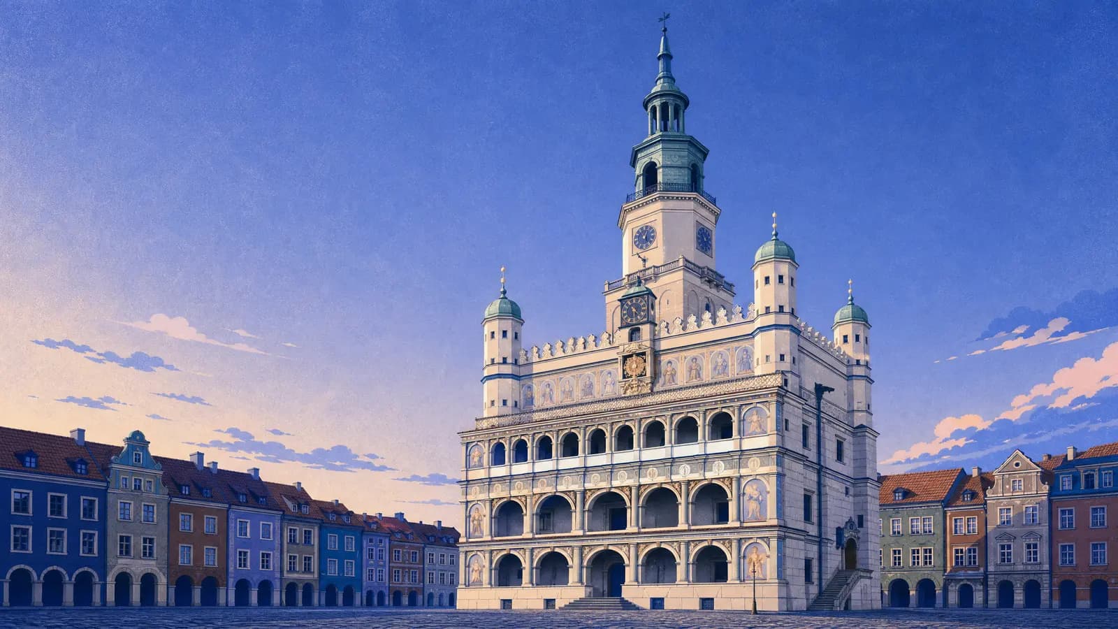 Ilustracja: Ratusz na Starym Rynku, Poznań