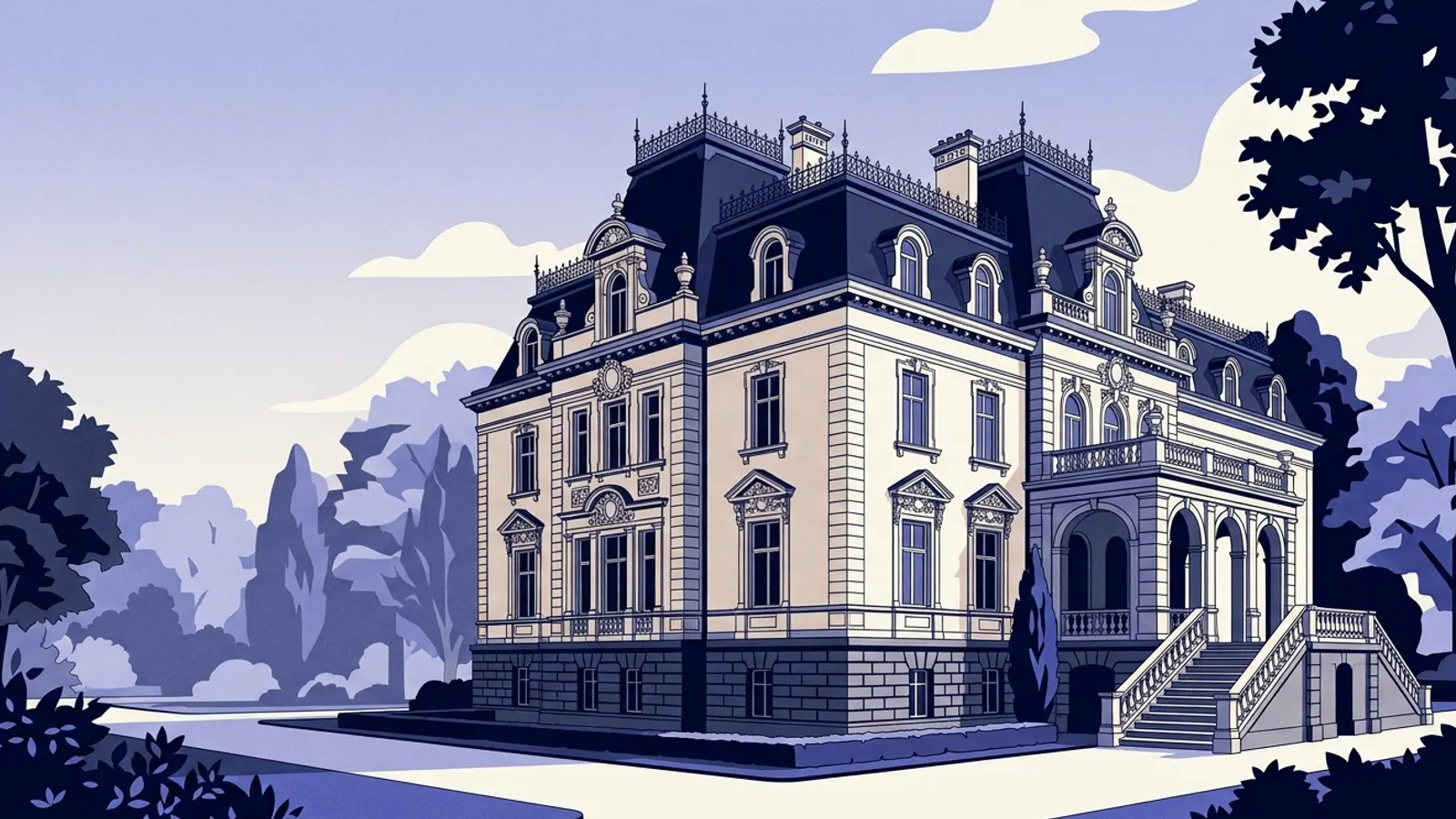 Ilustracja: Pałac Schoena, Sosnowiec