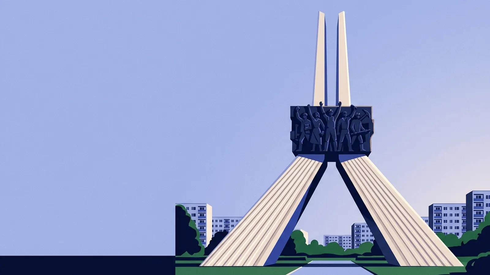Ilustracja: Pomnik Walki i Pracy, zwany Żyrafą, Tychy