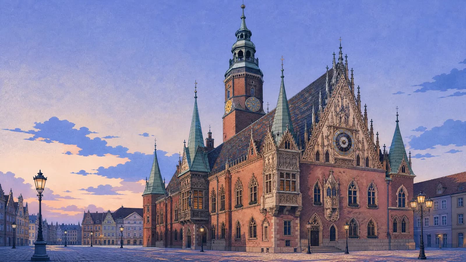 Ilustracja: Stary Ratusz na Rynku, Wrocław
