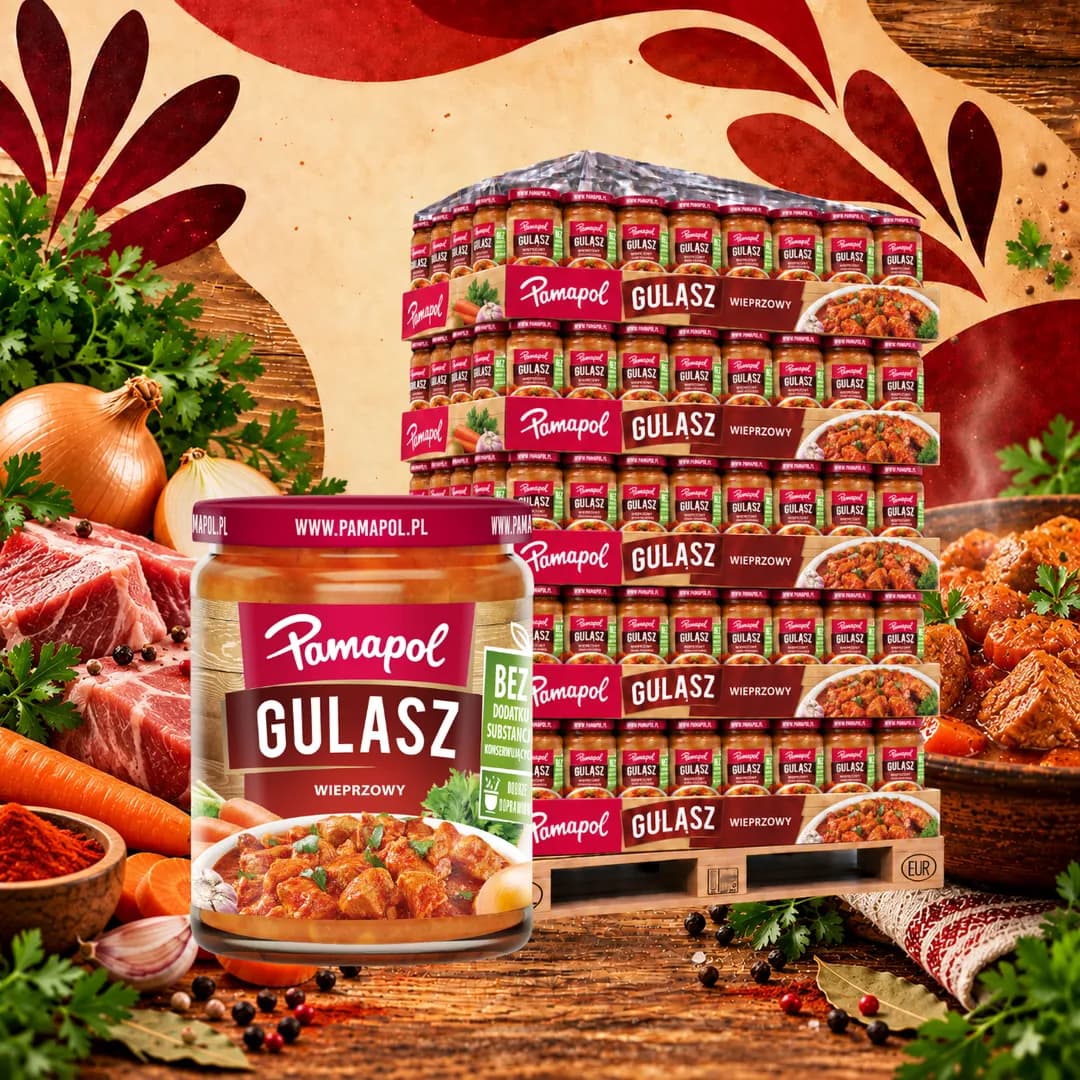 Pamapol Gulasz wieprzowy 500 g - paleta słoików